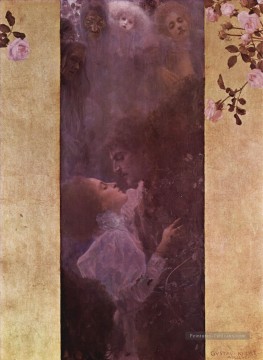 Die Liebe symbolisme Gustav Klimt Peinture à l'huile